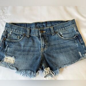 Pink Jean short shorts by Victoria’s Secret in size 27.